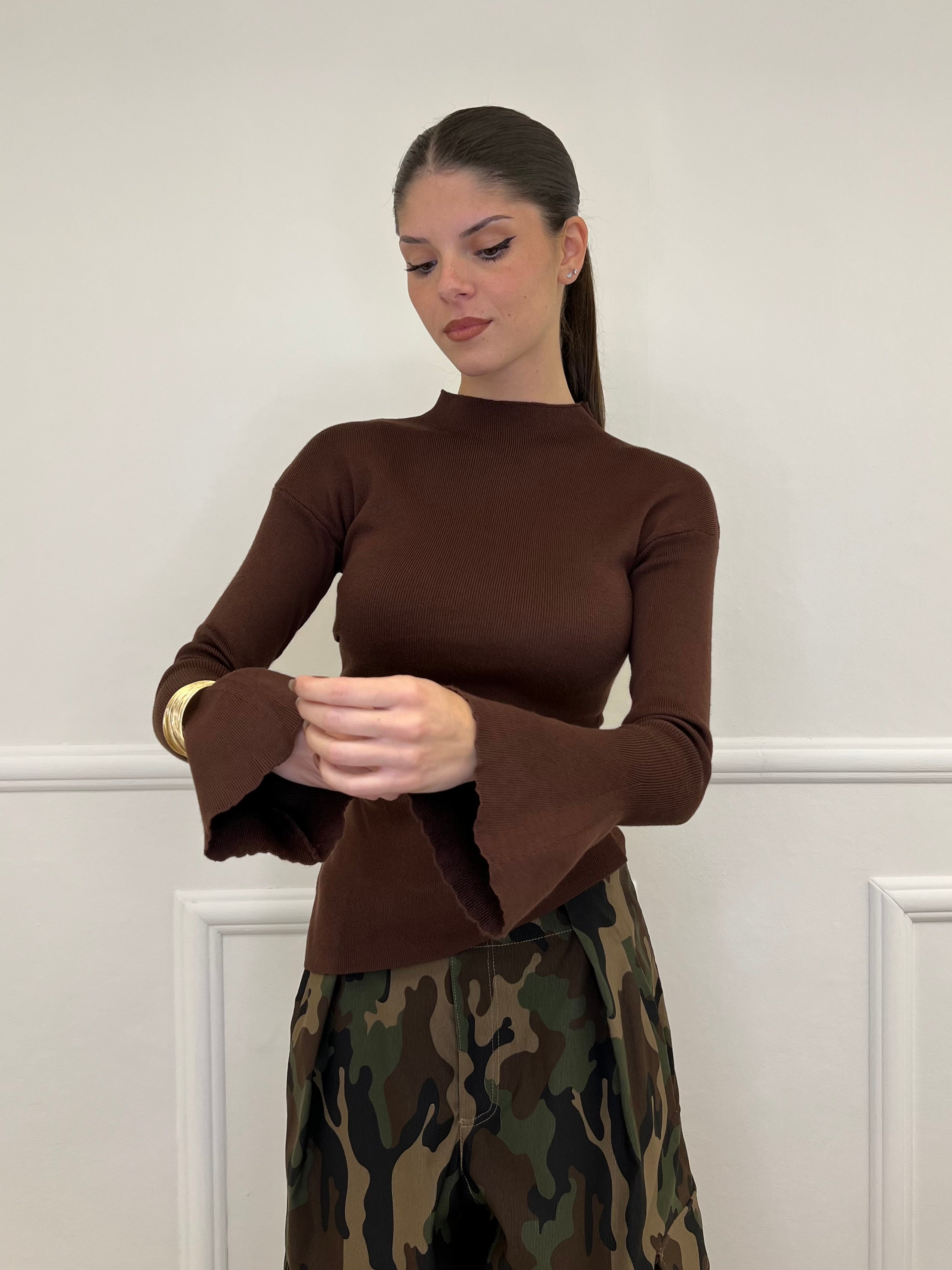 Maglia Drappeggio 081168 Moro