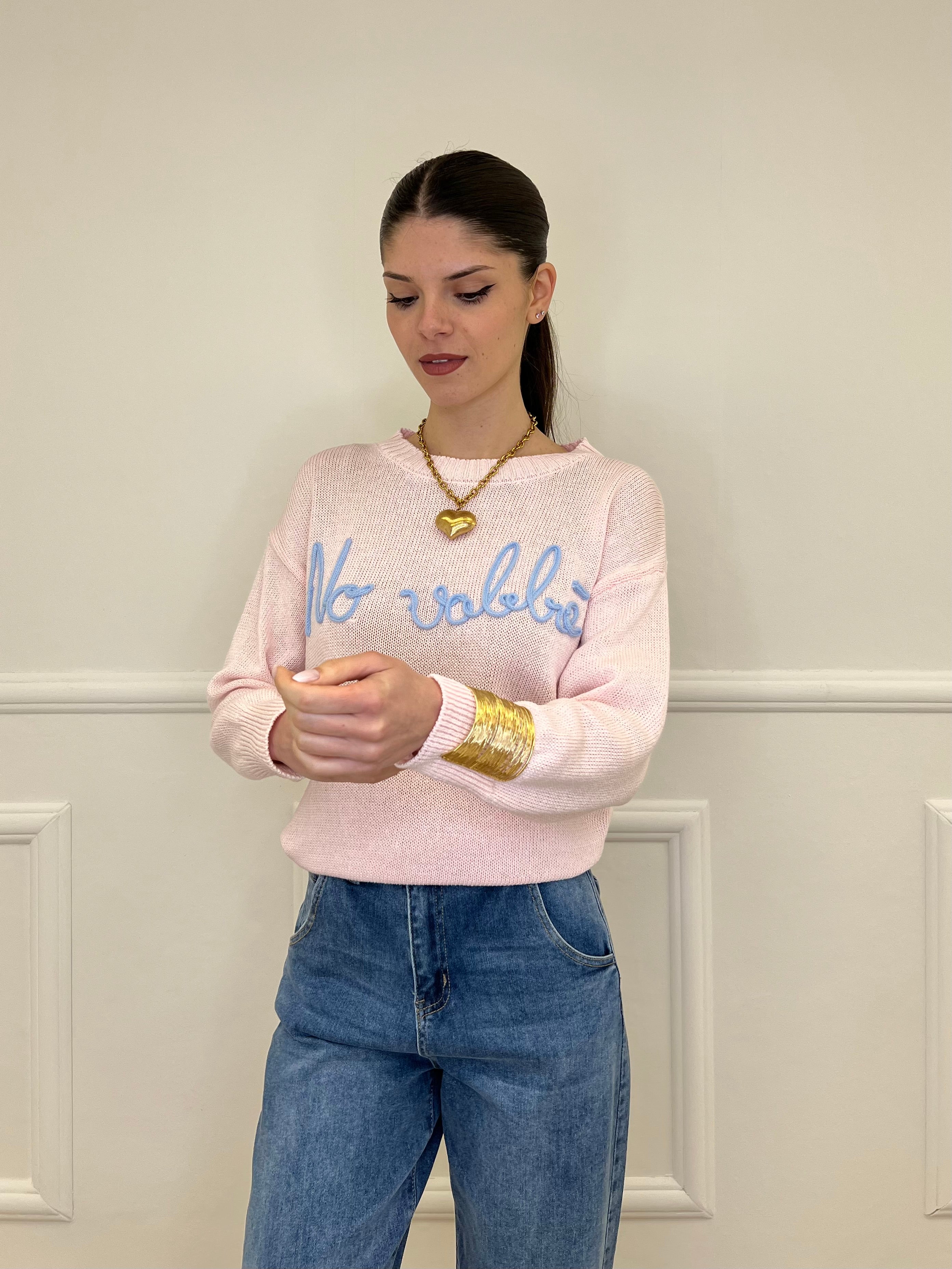 Maglia No Vabbè A0242 Rosa