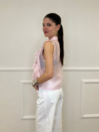 Camicia Smanicata Con Rouches 220-672 Rosa