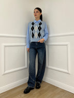 Gilet Losanghe 261711 Azzurro