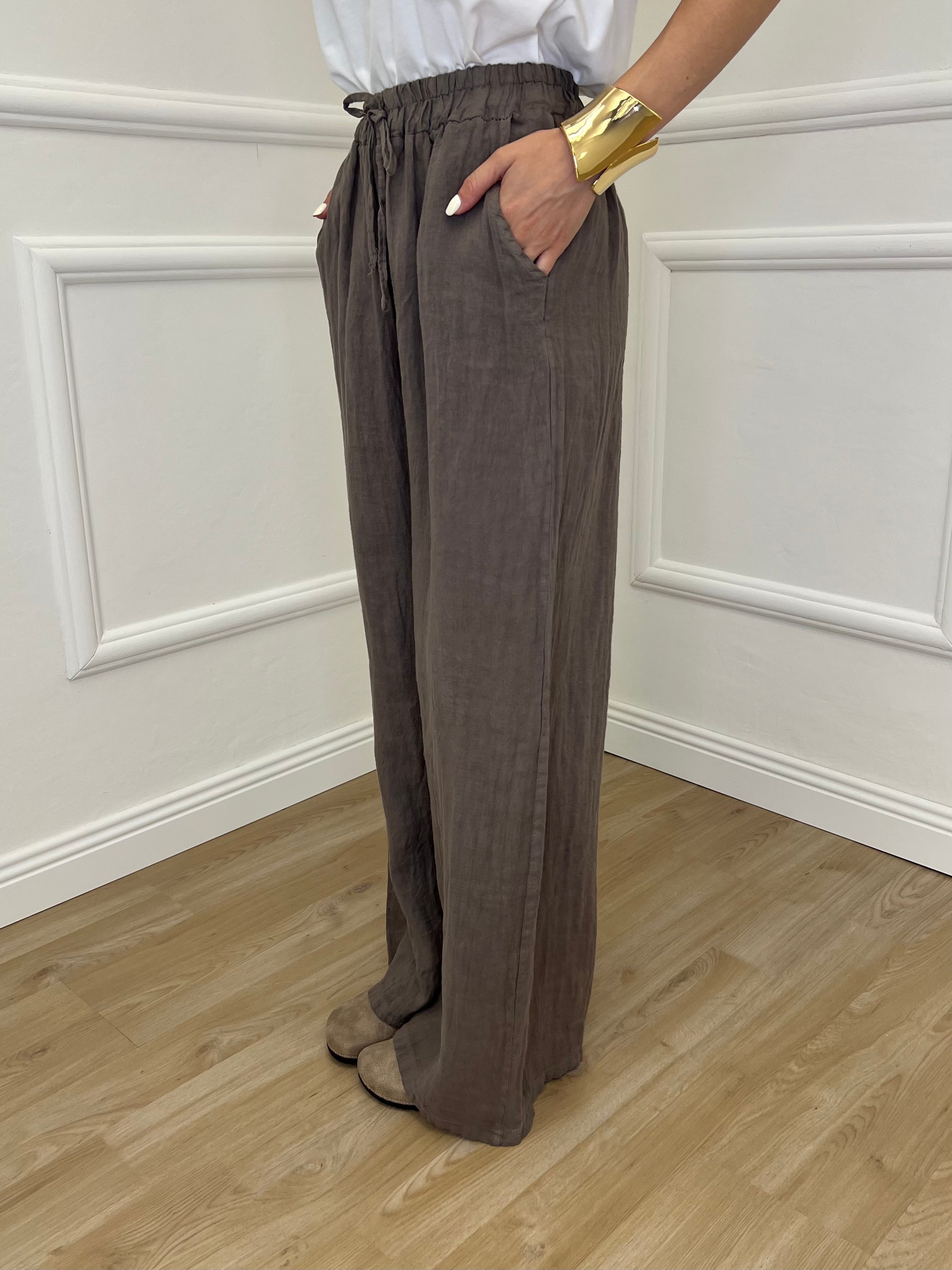 Pantalone Palazzo Lino I586 Fango