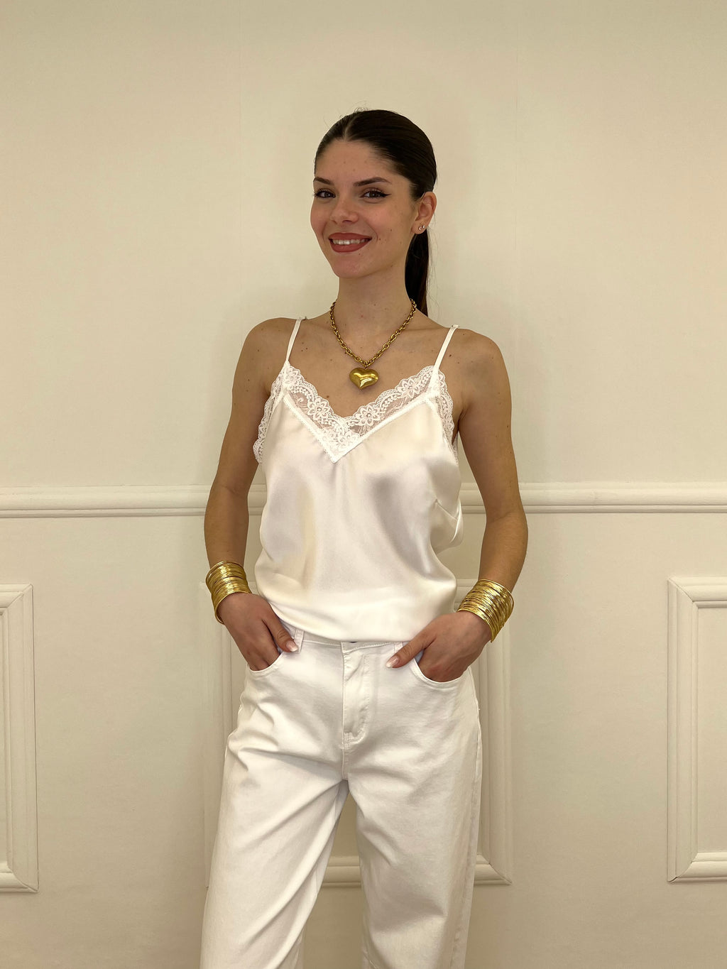 Top Satin Pizzo 1542