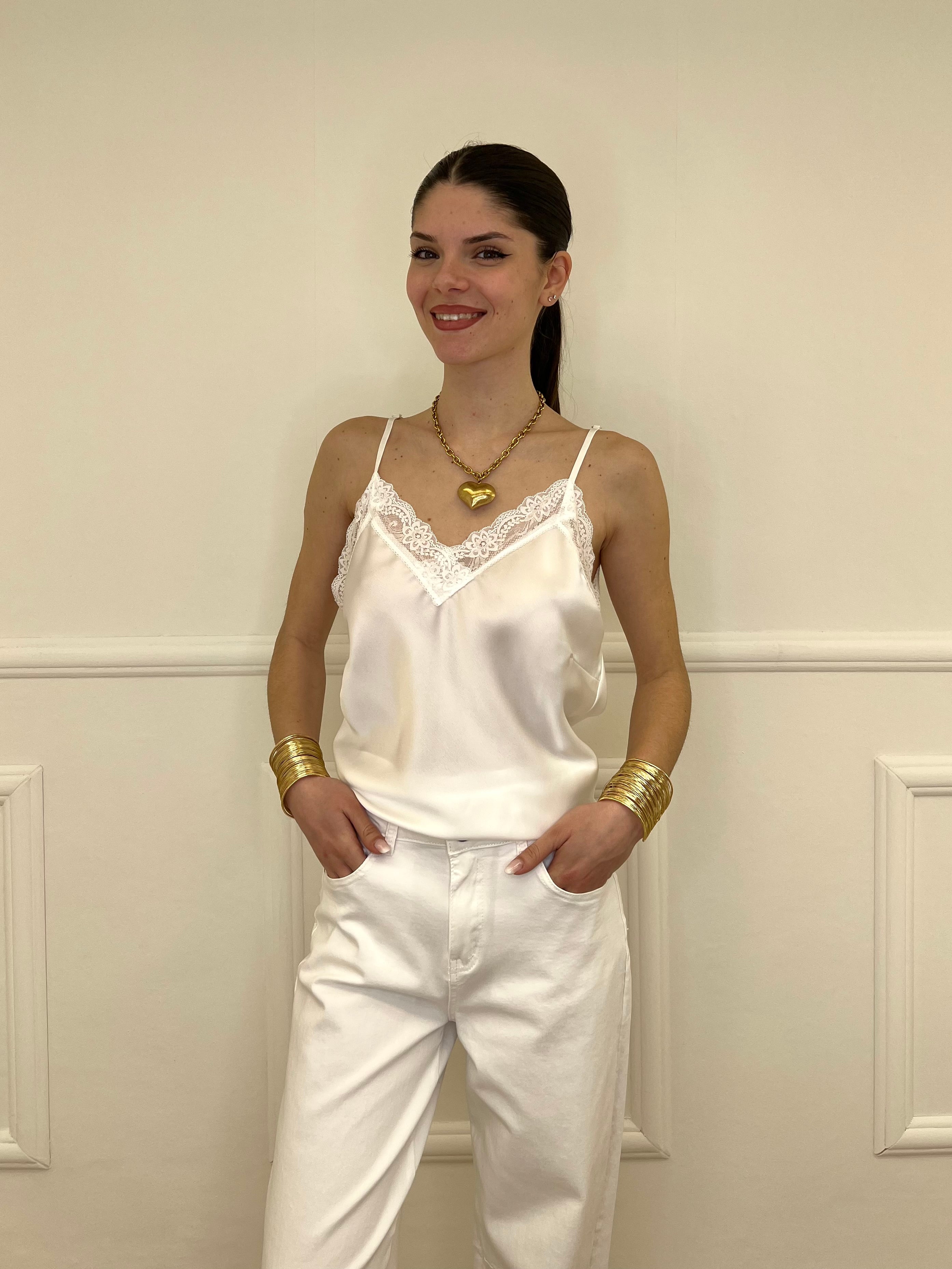 Top Satin Pizzo 1542