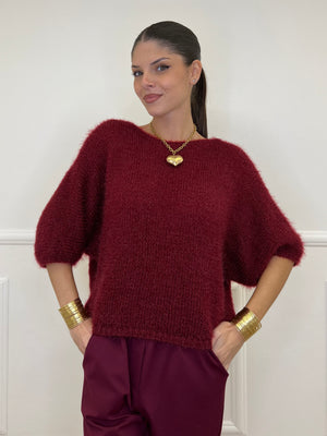 Maglia Mohair 911 Bordeaux