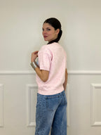 Maglia Rombi Maniche Corte 2909 Rosa