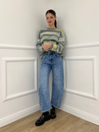 Maglia Girocollo Multicolor 25205 Verde