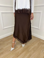 Gonna Asimmetrica Pizzo 2722 Moro