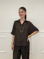 Camicia Fluida Strop 26081 Moro