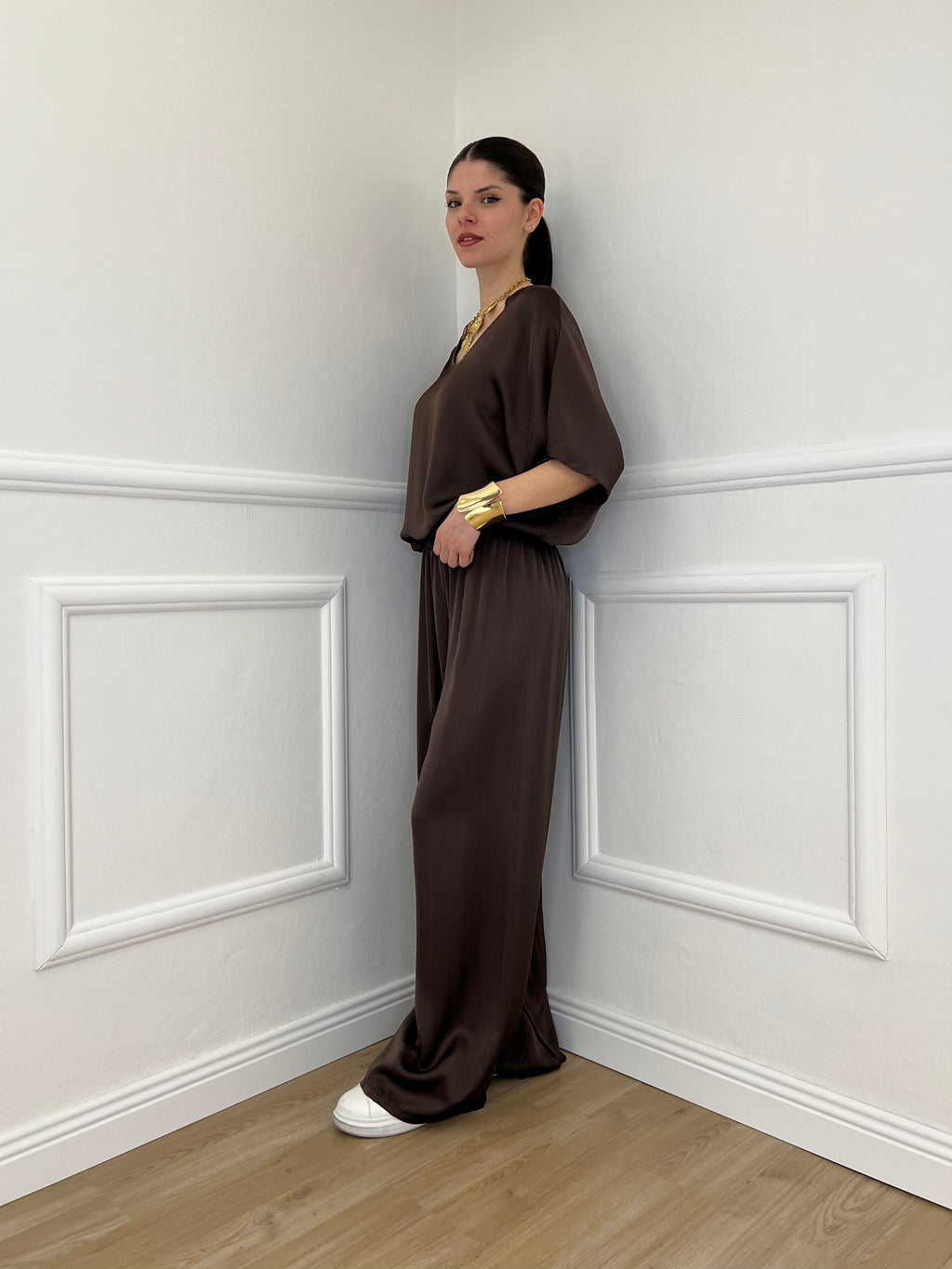 Completo Fluido Satin Con Lurex 061-062 Moro