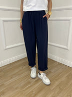 Pantalone Baggy Viscosa 2815 Blu