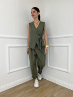 Pantalone Baggy Portafoglio 51256 Verde Militare