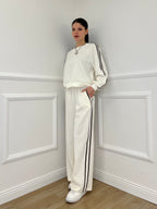 Tuta Bande Girocollo 88426 Panna