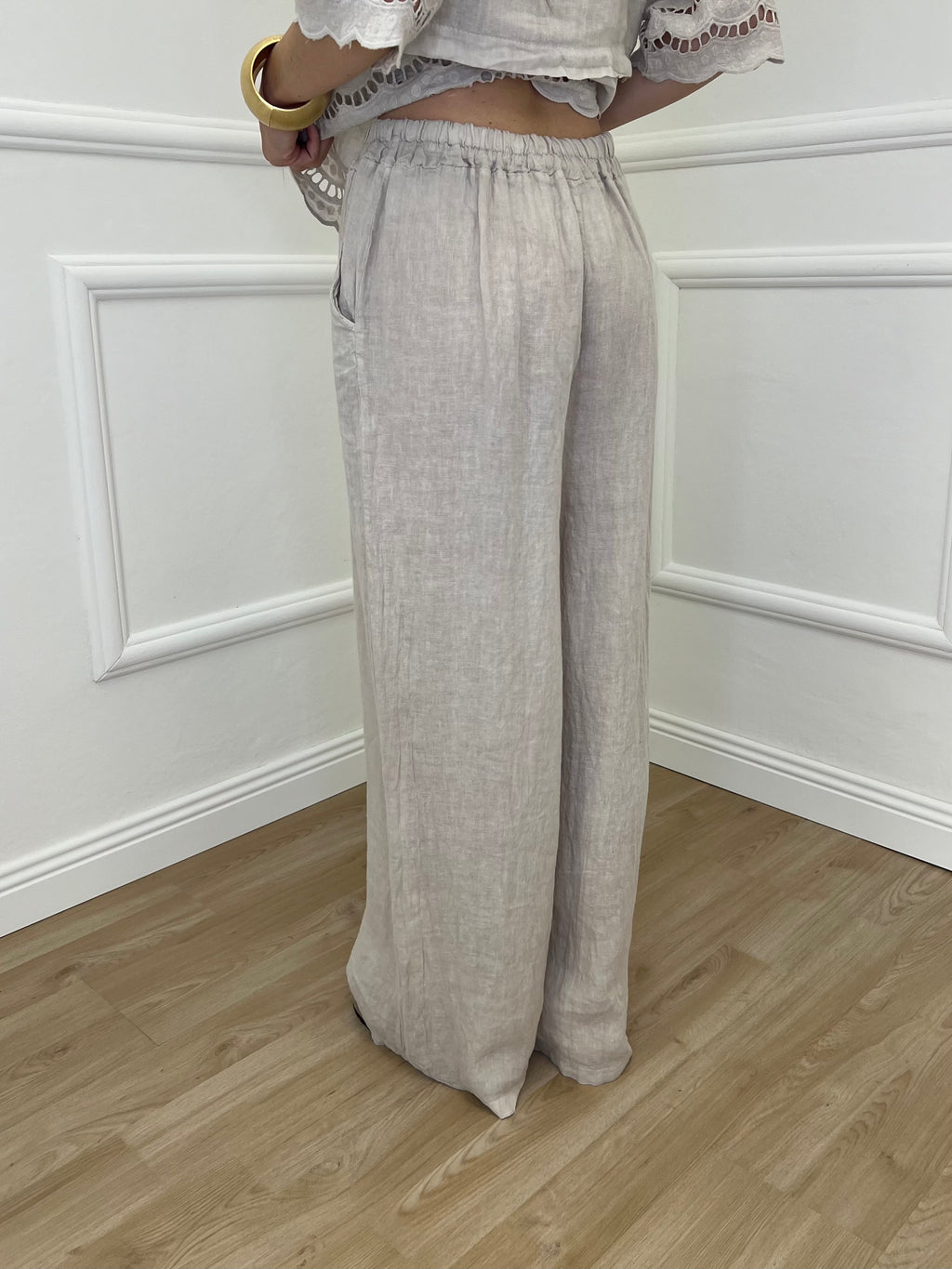 Pantalone Palazzo Lino I586 Beige
