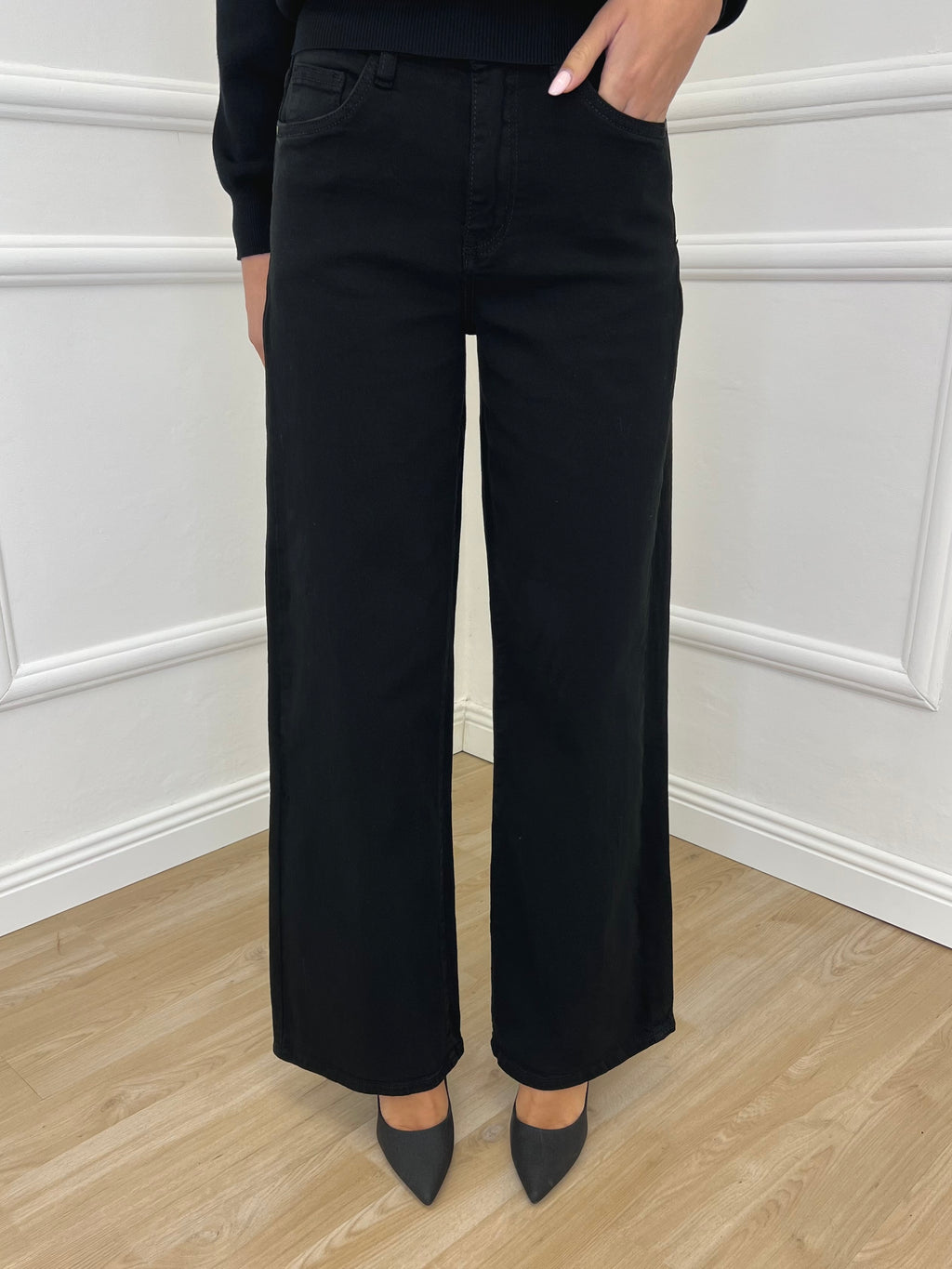 Jeans Palazzo T1001-1 Nero