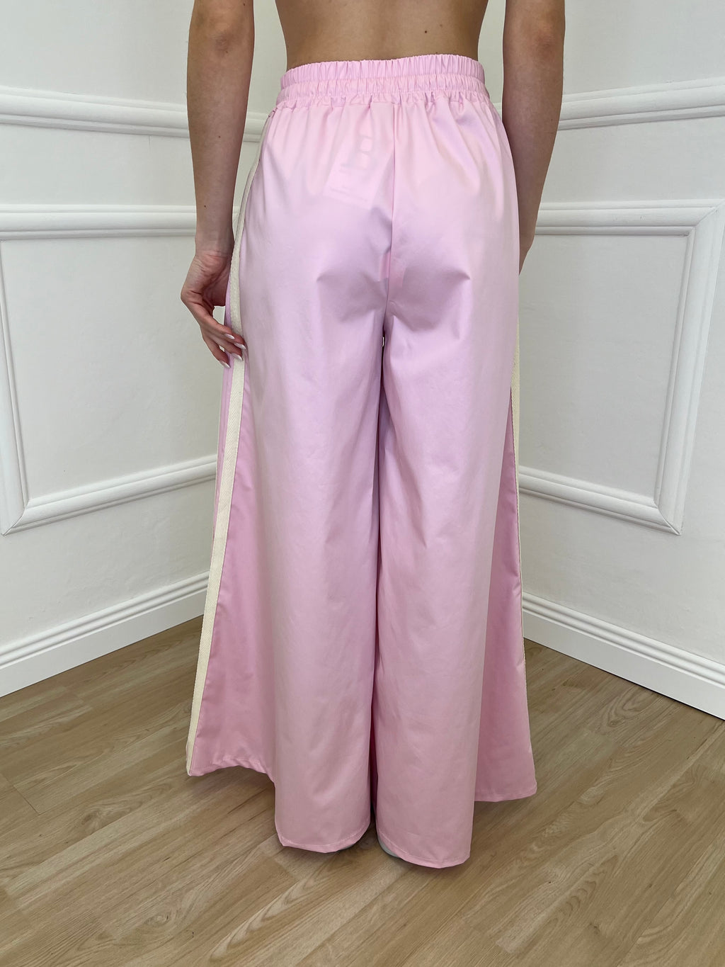 Pantalone Palazzo Bande 7809 Rosa
