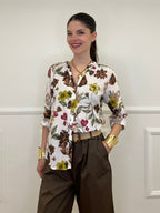 Camicia Fiori Strop Coreana 2588 Verde