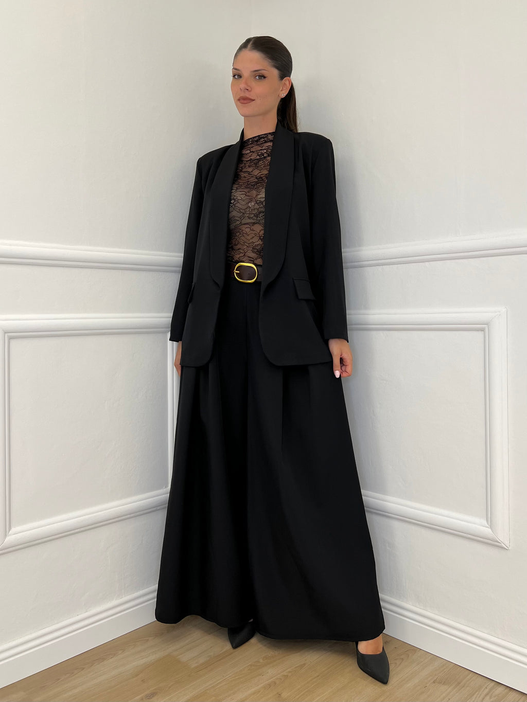 Giacca Sciallata 25433 Nero - Bazar Abbigliamento