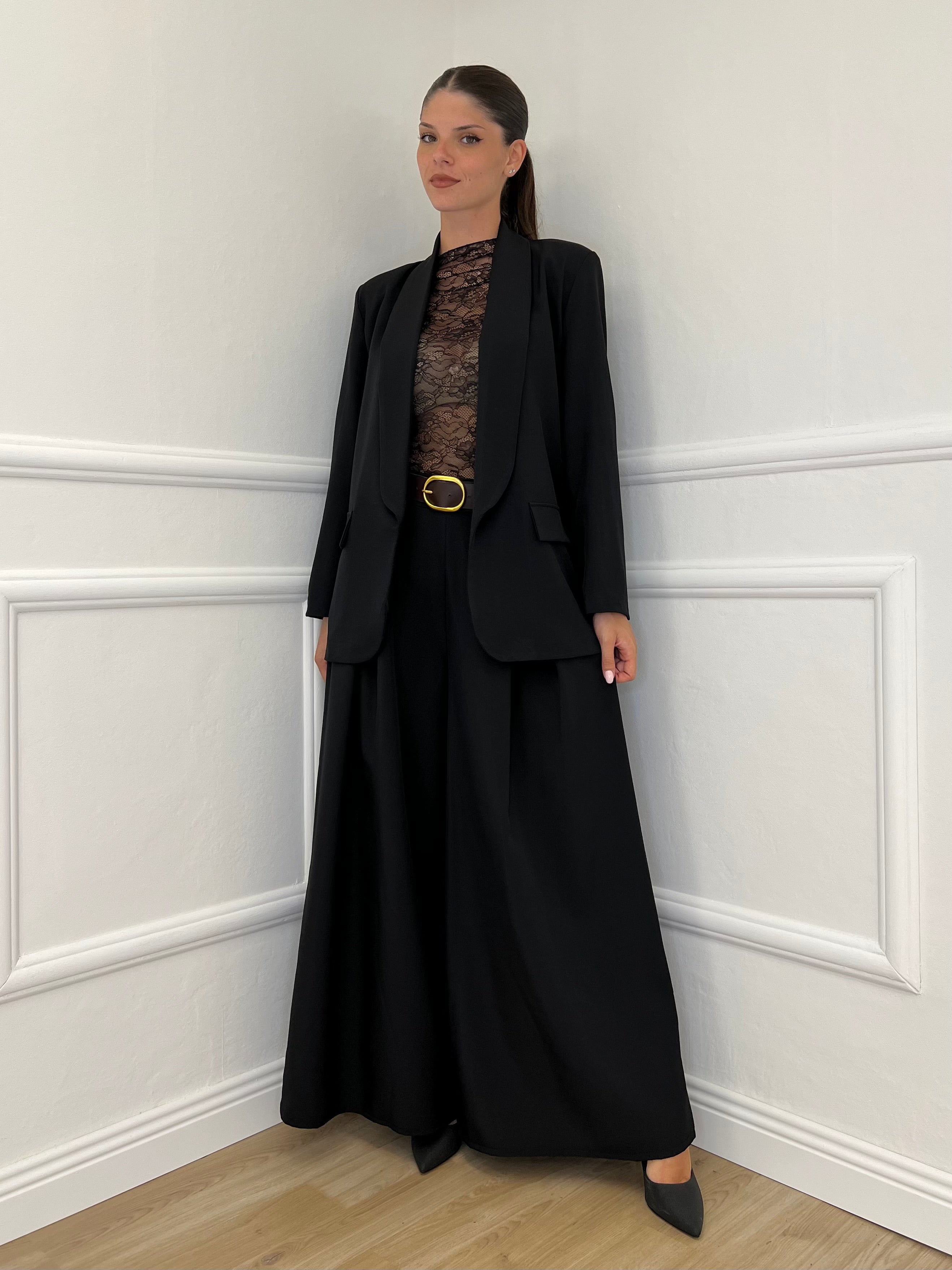 Giacca Sciallata 25433 Nero - Bazar Abbigliamento