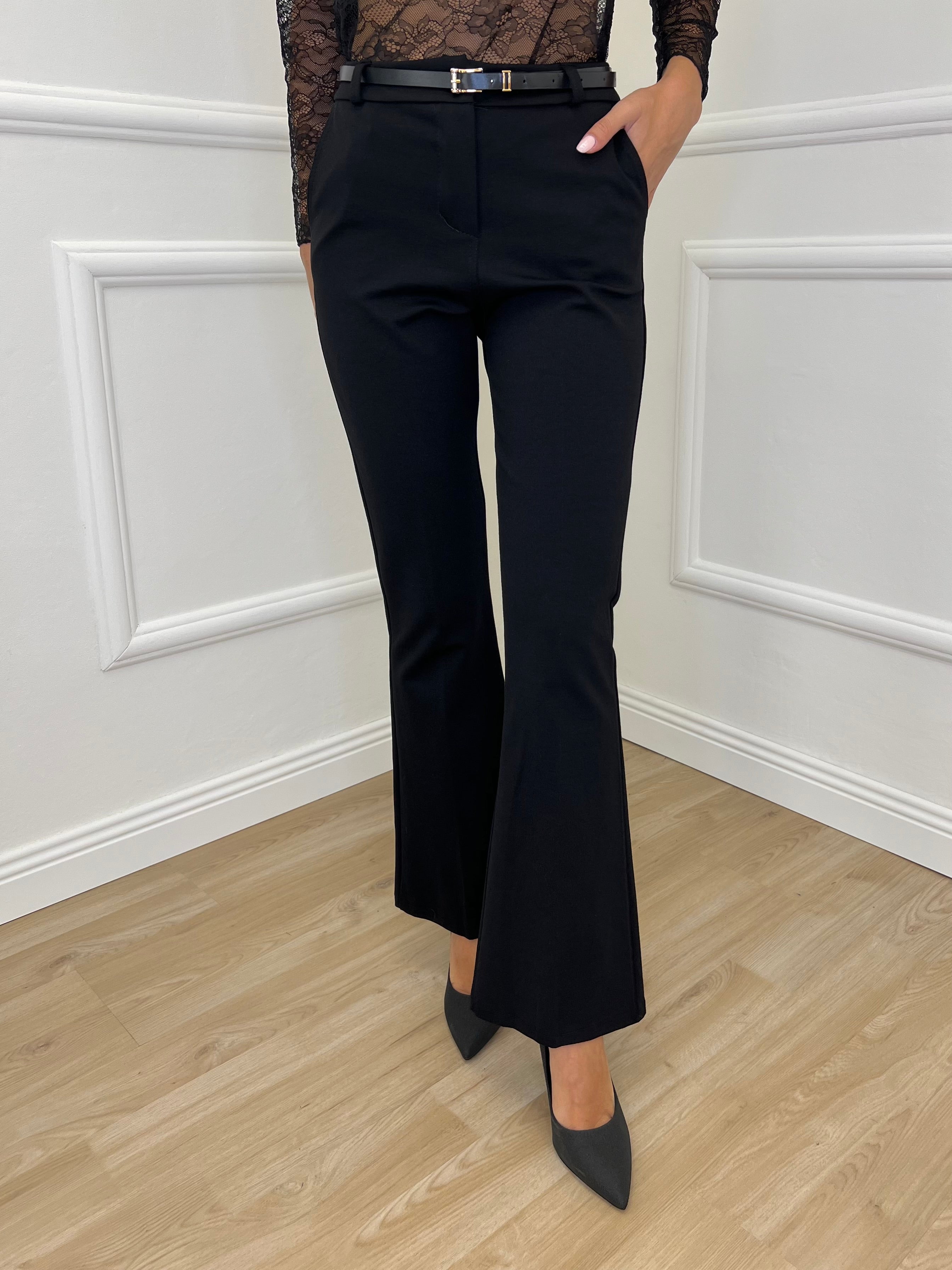 Pantalone Flare 51134 Nero - Bazar Abbigliamento