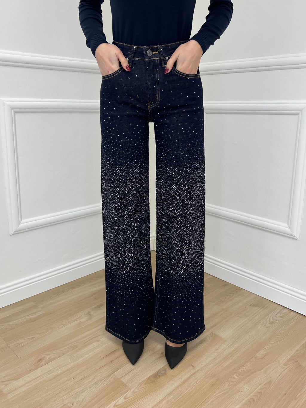 Jeans Strass 2377 Blue Black