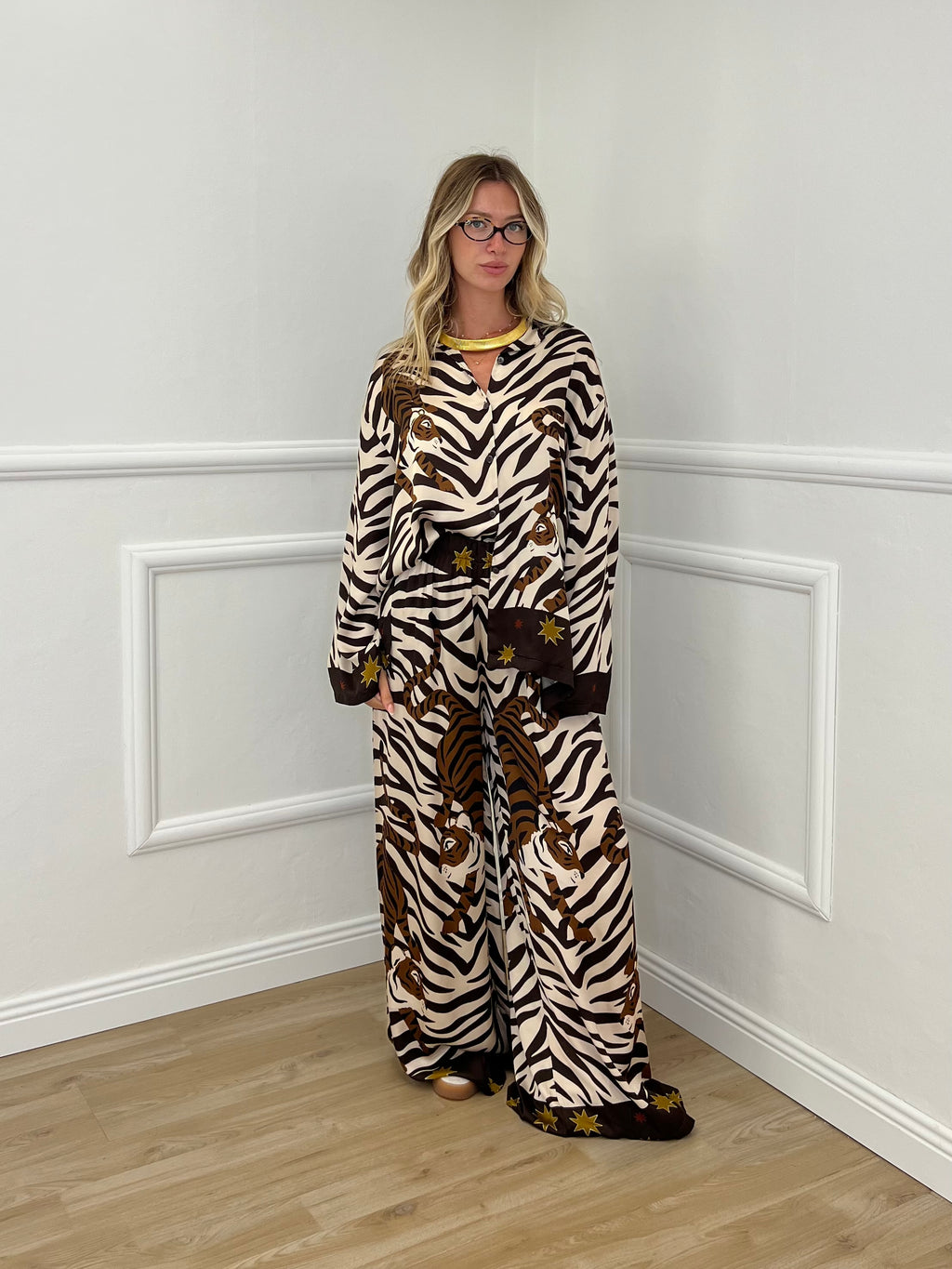 Pantalone Jungle Raso R02982