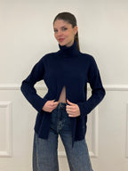 Maglia Spacco 10834 Blu