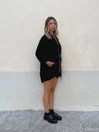 Maxi Felpa con Cappuccio 41857 Nero