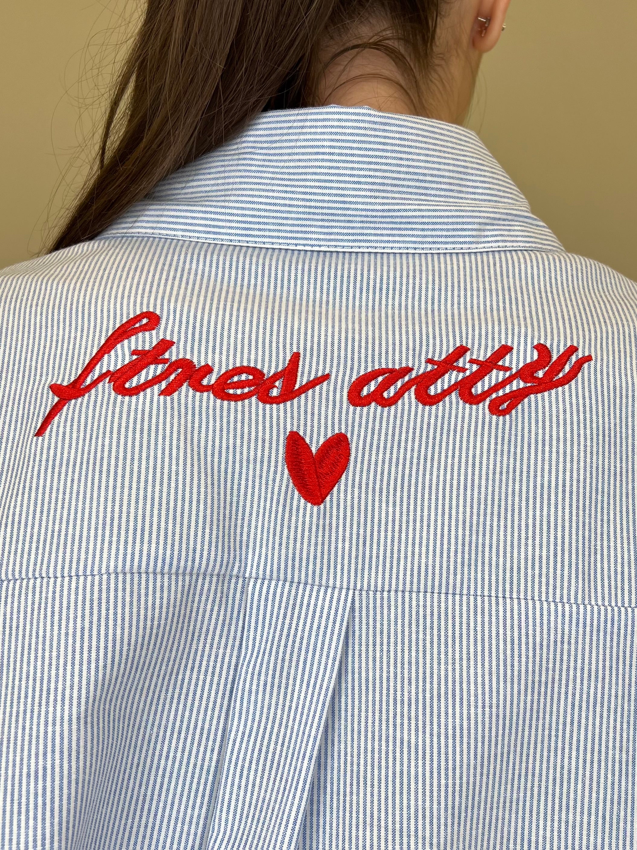 Camicia Ricamo "Fired Atty" 2497 Azzurro