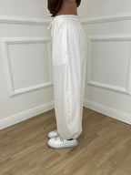 Pantalone Parachute Popeline 37199 Panna