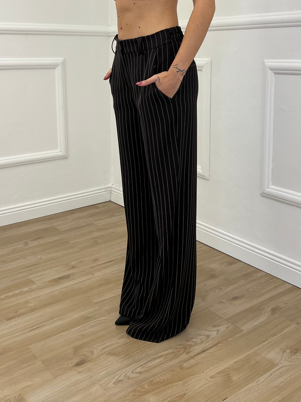 Tailleur Gessato Monopetto 83459 Marrone