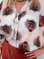 Camicia Scimmia M164 Panna