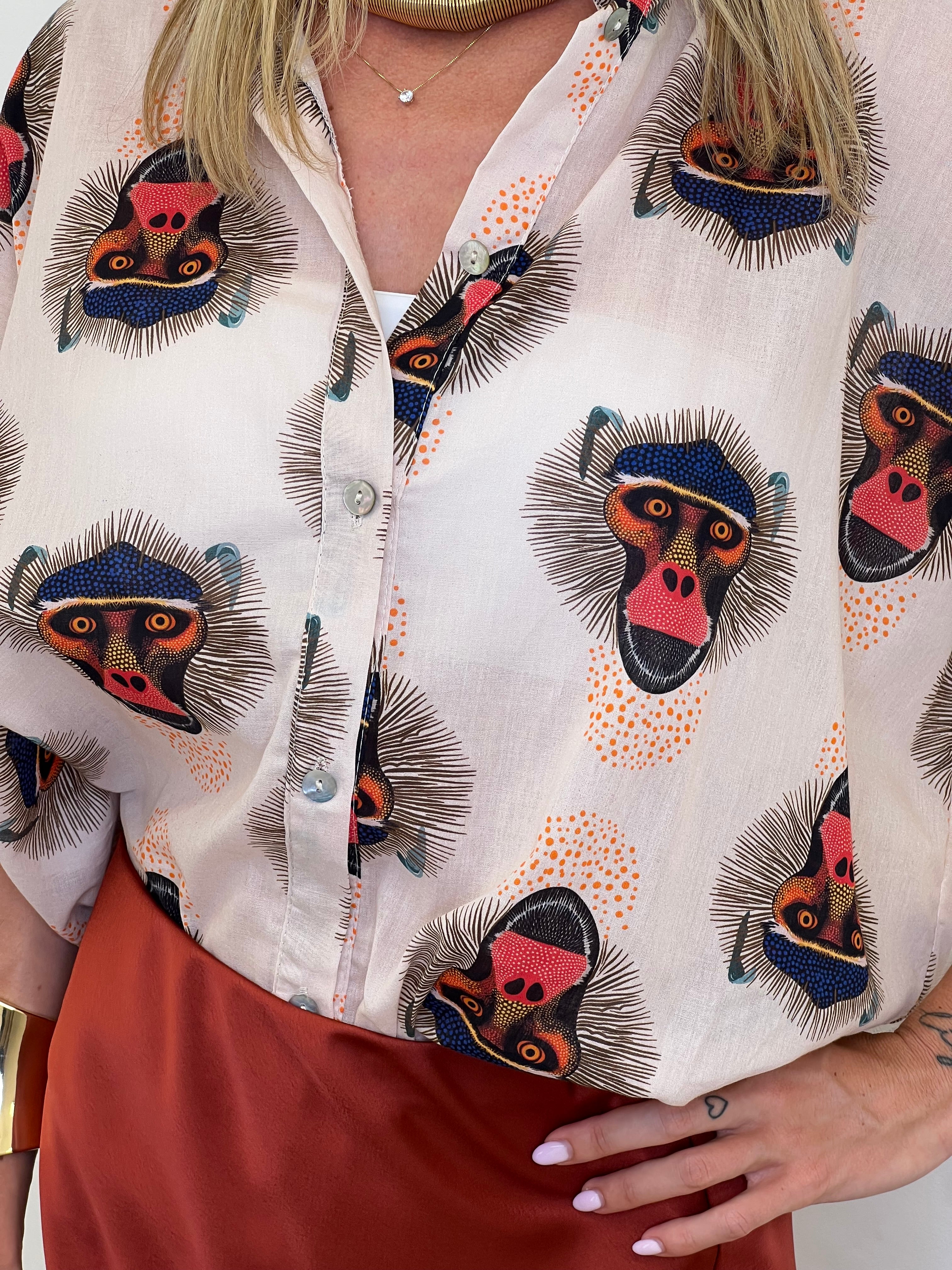 Camicia Scimmia M164 Panna