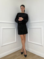 Gonna Paillettes 6081 Nero