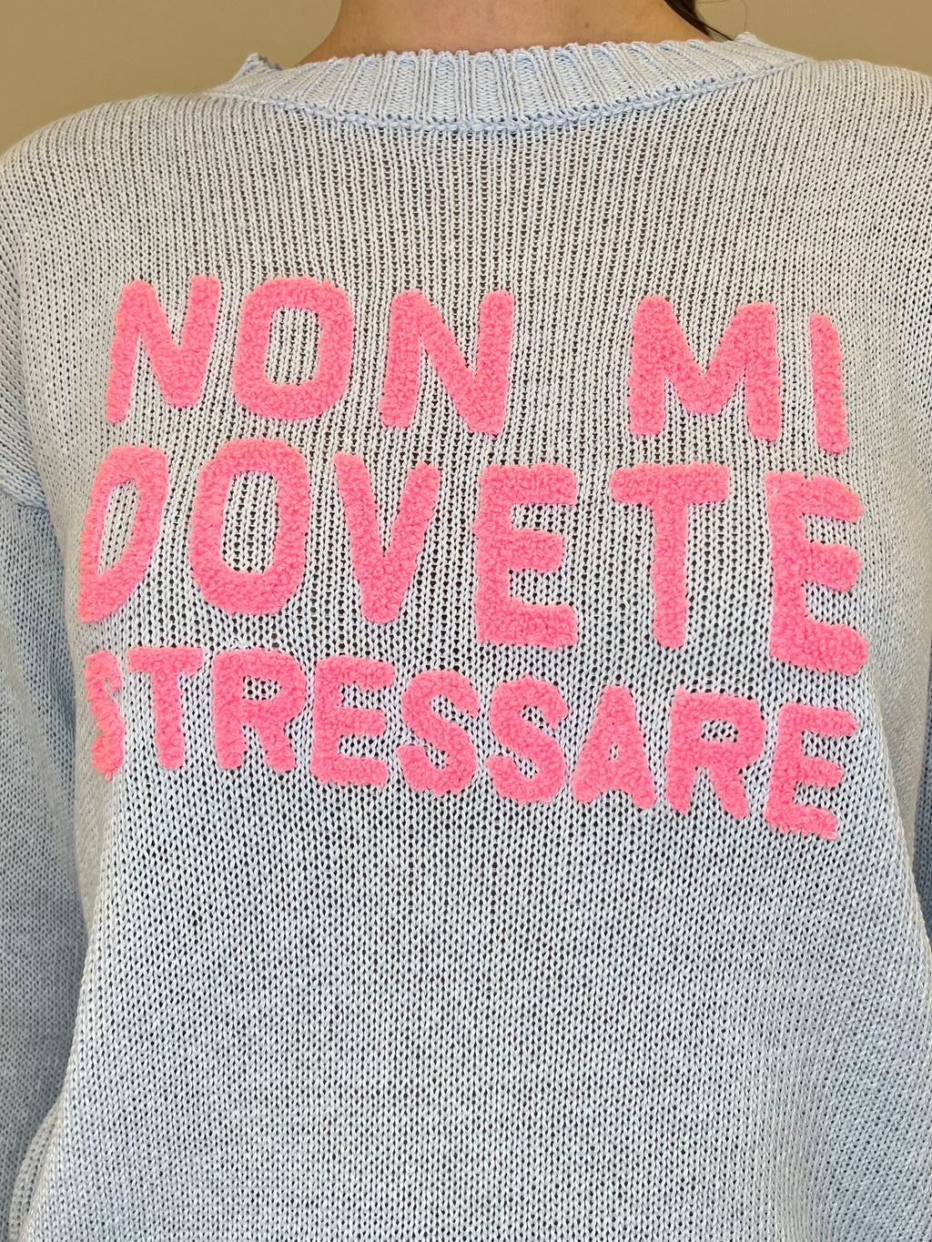 Maglia "Non Mi Dovete Stressare" 3695 Azzurro