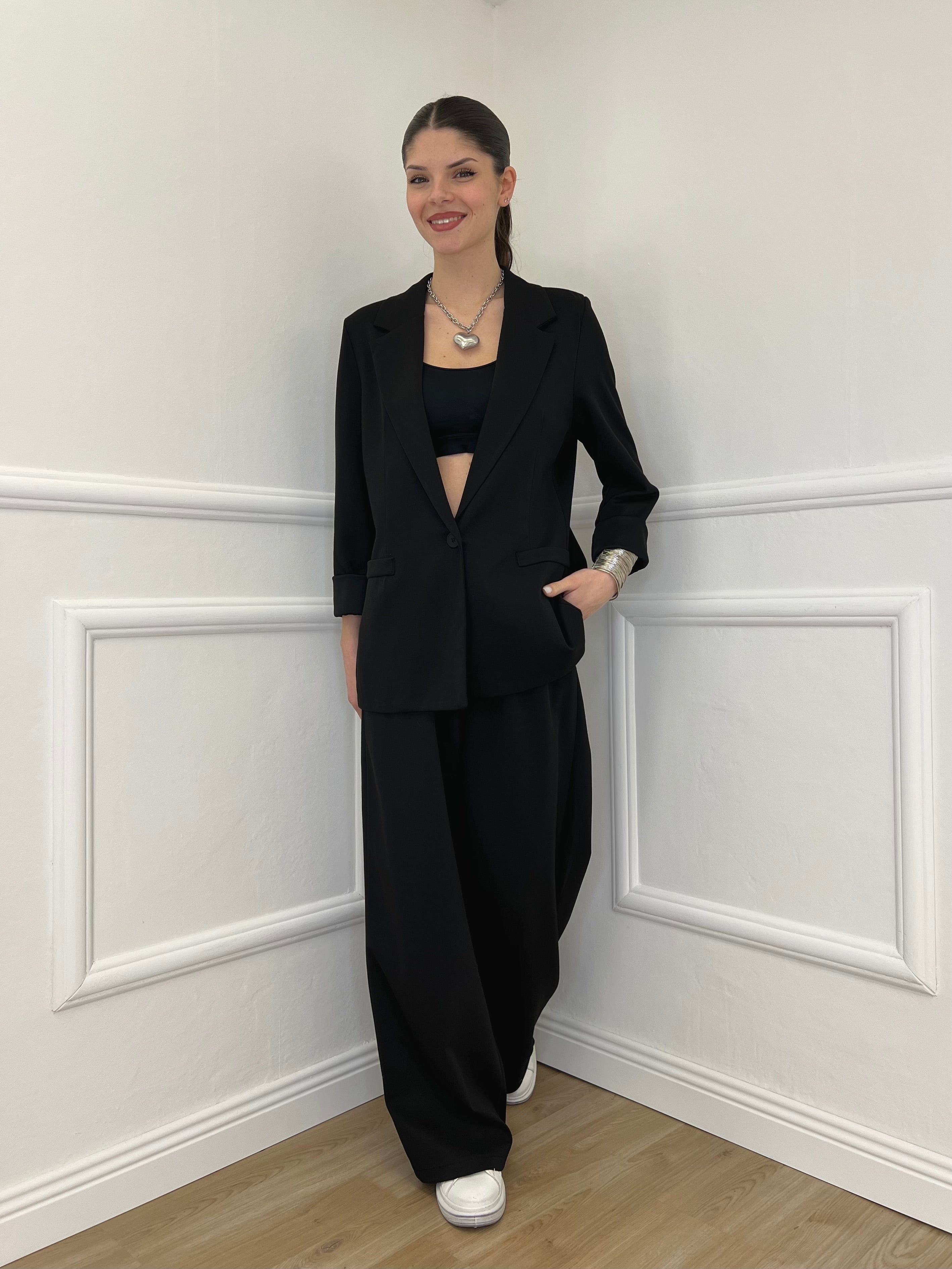 Blazer in Viscosa 27435 Nero