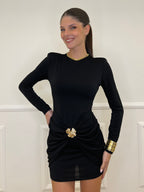 Abito Goffrato 12063 Nero