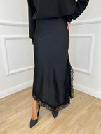 Gonna Asimmetrica Pizzo 2722 Nero