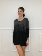 Maxi Maglia Strass 5292 Nero