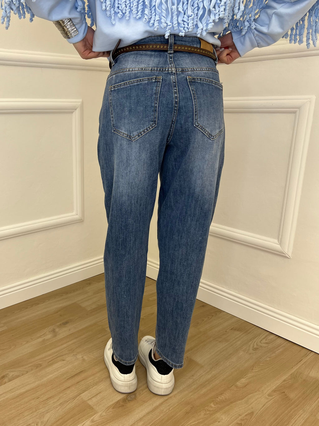 Jeans Mom Fit JC992 Azzurro