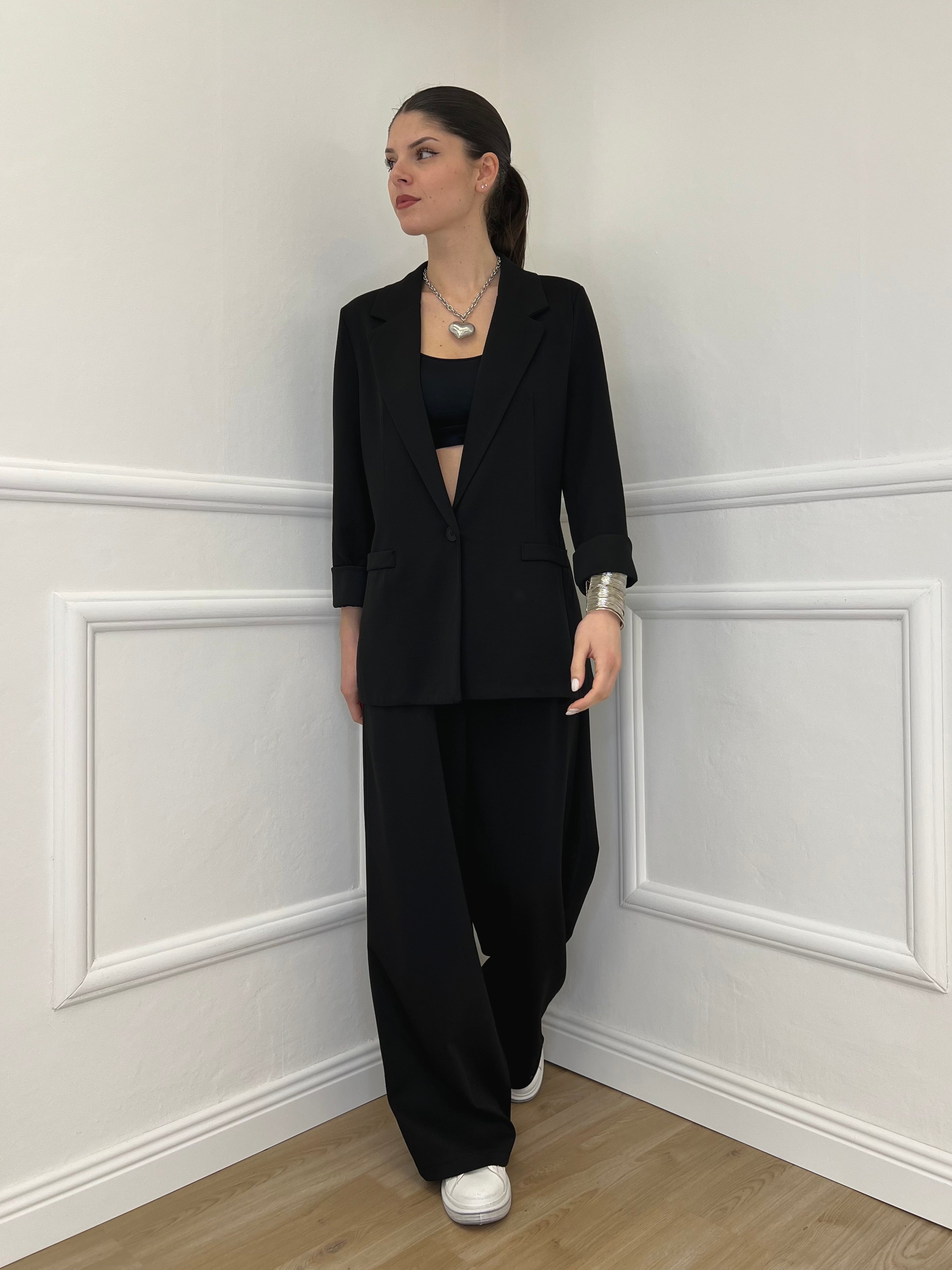 Blazer in Viscosa 27435 Nero