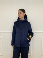 Giacca Scuba Effetto Scamosciato 852 Blu