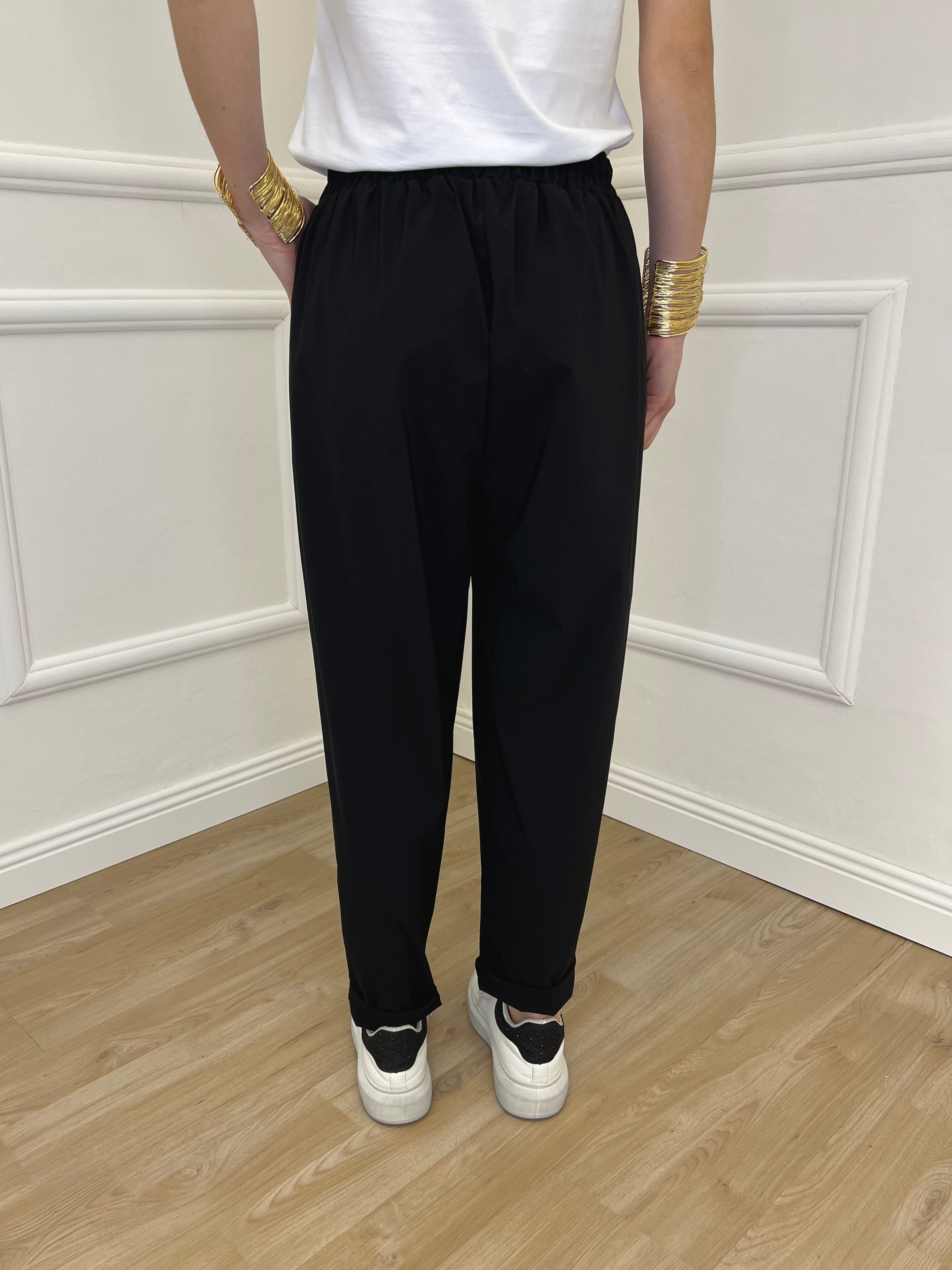 Pantalone Baggy Viscosa 2815 Nero