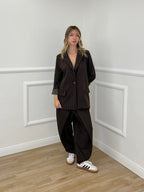 Giacca Gessata PM 5960 Marrone