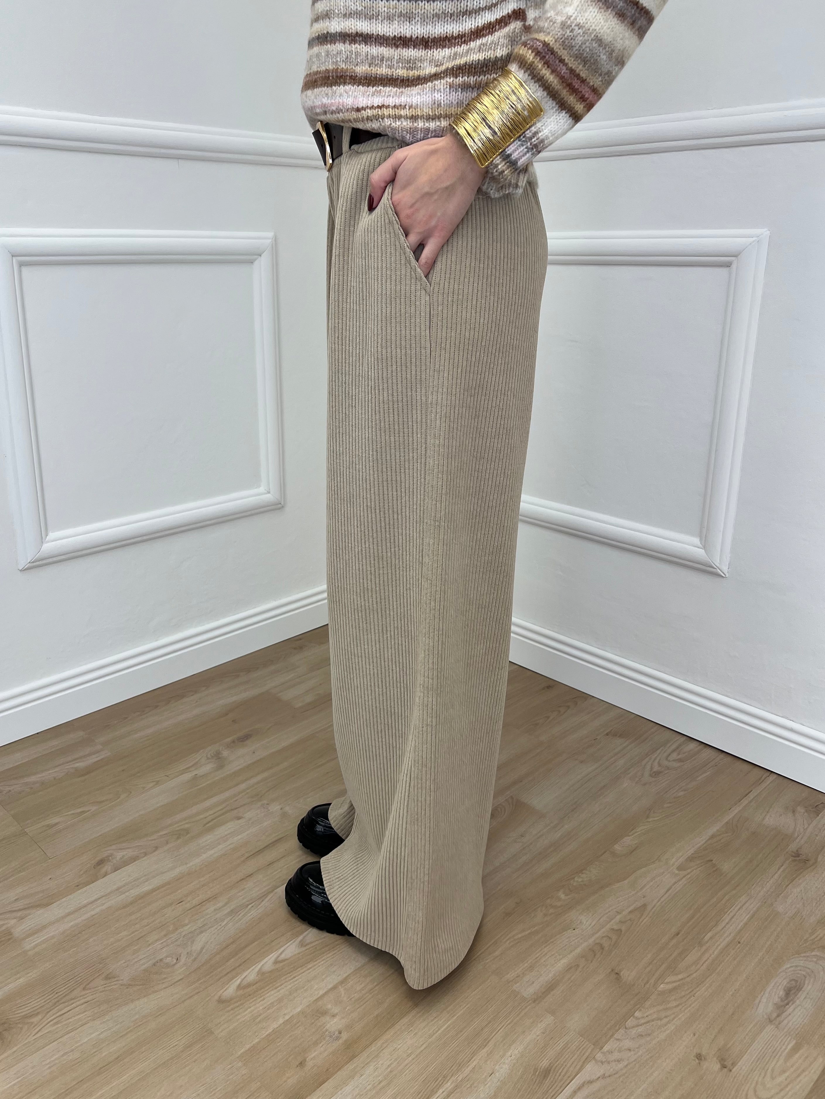Pantalone Corduroy 6156 Beige