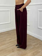Tailleur Con Cintura 51025 Burgundy