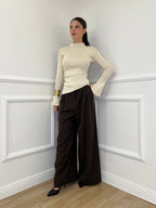 Maglia Drappeggio 081168 Panna