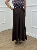 Longuette In Satin 2236 Marrone