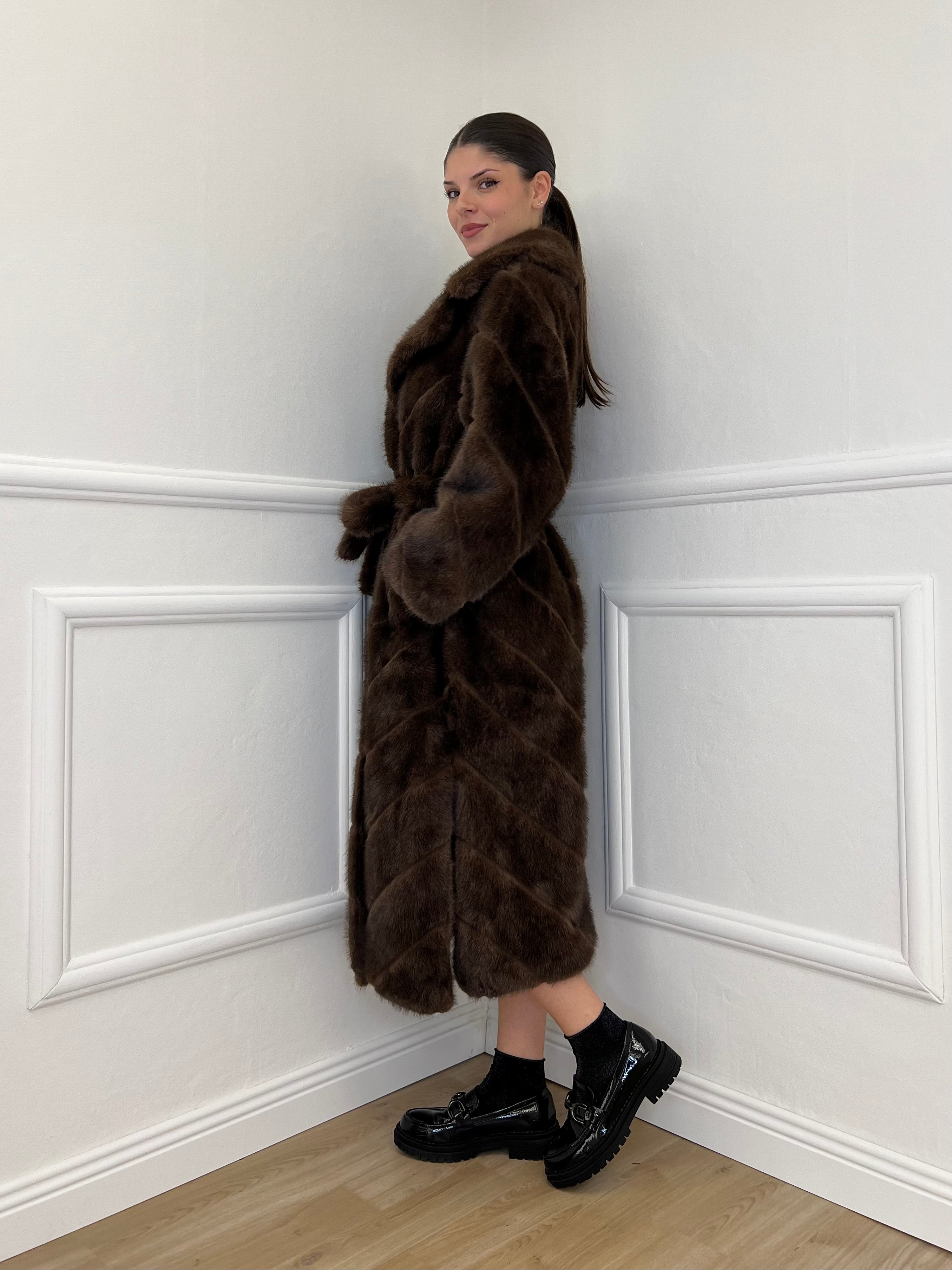 Pelliccia Lunga Fusciacca Y0223 Moro