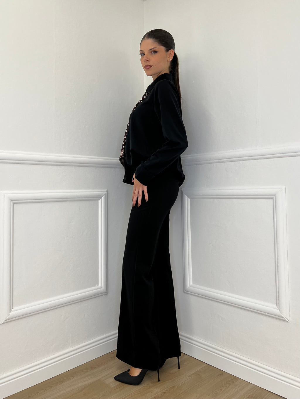 Pantalone Flare 80SM Nero