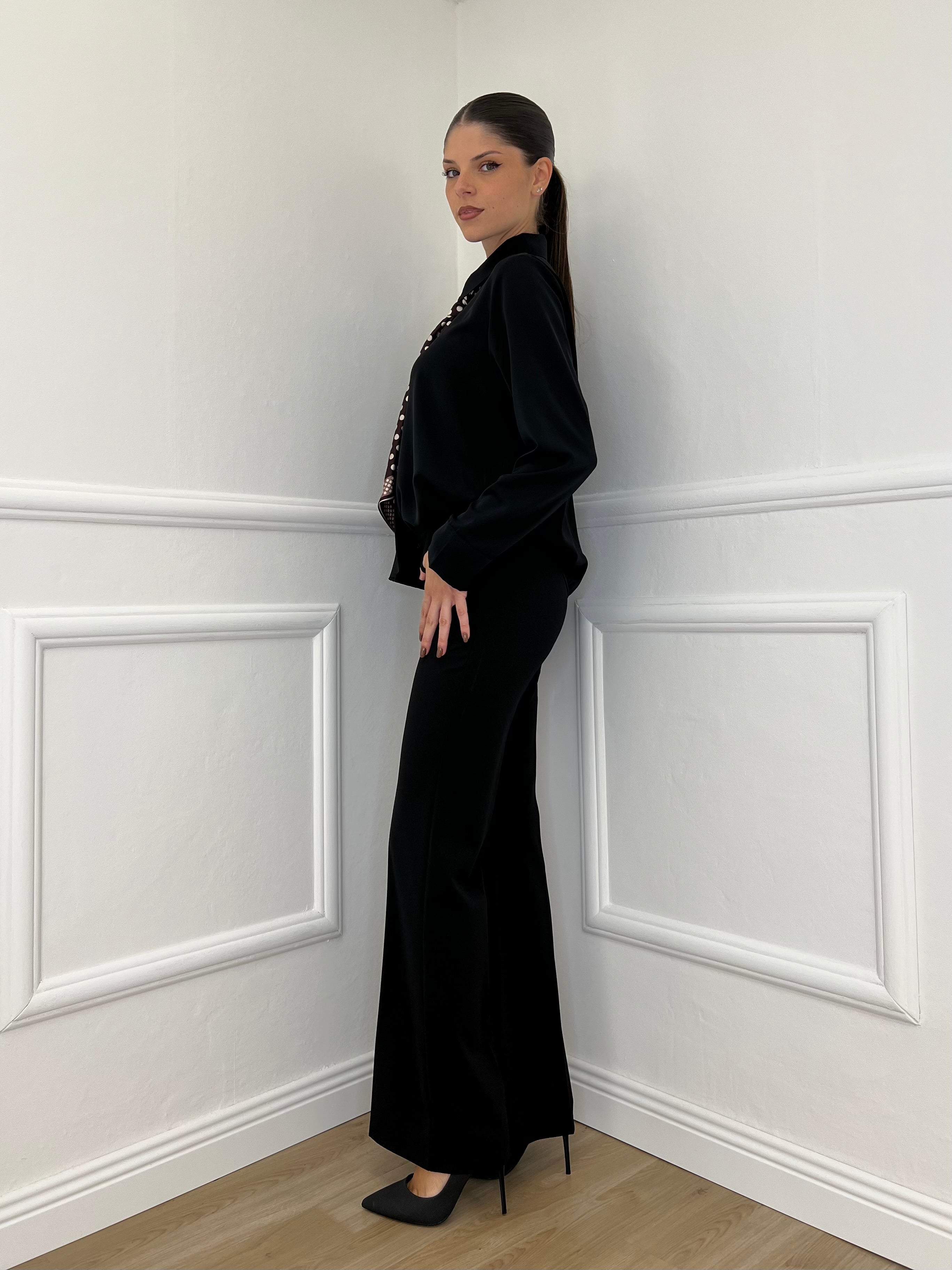 Pantalone Flare 80SM Nero